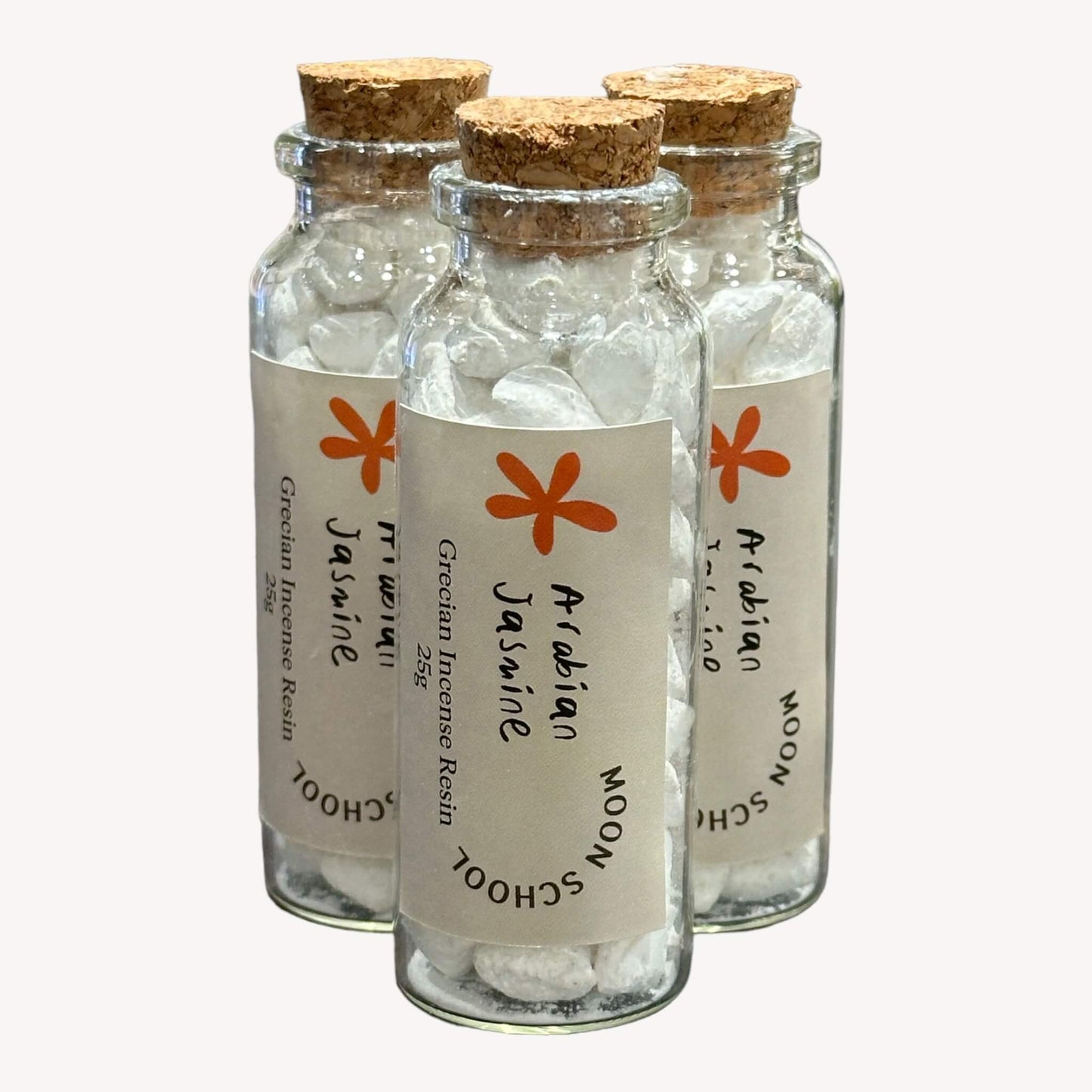 ube of Grecian Arabian Jasmine Incense Resin - a fragrant oasis from the heart of Greece. Indulge in A Grade quality, handcrafted opulence with each resin bead infused with the essence of Arabian Jasmine. Elevate your space and spirit with the exquisite aroma and sublime potency of this jasmine-scented resin. Ideal for spiritual practices and creating harmony in sacred spaces. Tube incense: 25g.