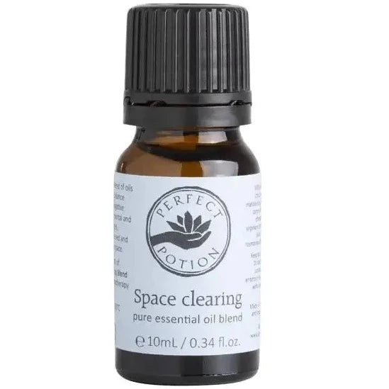A 10ml bottle of Sage Wand in a Bottle, a divine blend of sage, frankincense, black spruce, and rosemary essential oils. The bottle exudes herbaceous and woody scents, designed to cleanse and purify surroundings, protect against negative energies, and create a sacred and harmonious space.